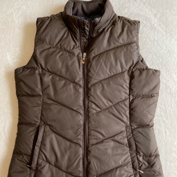 Lucy Womens Brown Duck Down Puffer Vest Size Small - Picture 3 of 11